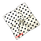Custom Text Heart Satin Bandana