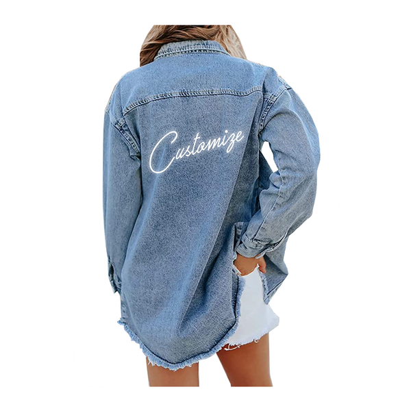 Personalized Denim Shirt Jacket