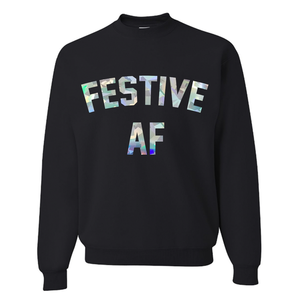 Festive AF Slouchy Pullover Sweatshirt