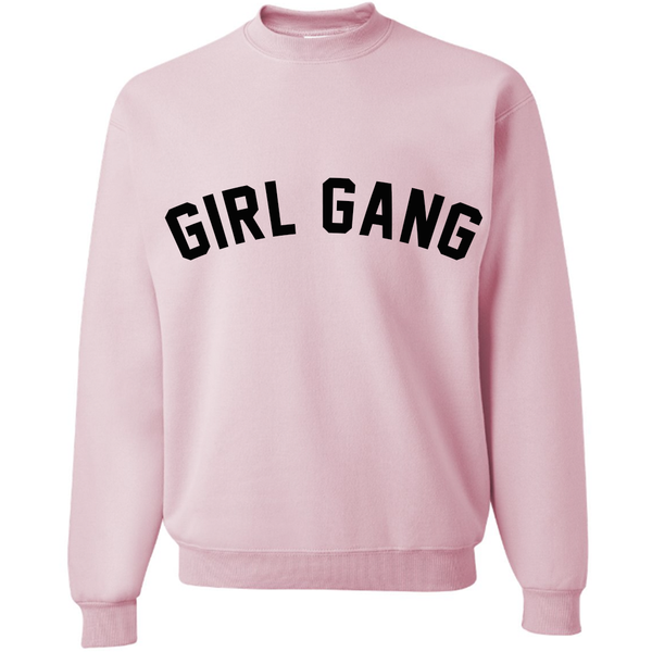 Girl Gang BFF Soft Pink Pullover Sweatshirt