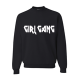 Girl Gang Soft Black Rock and Roll Pullover Sweatshirt