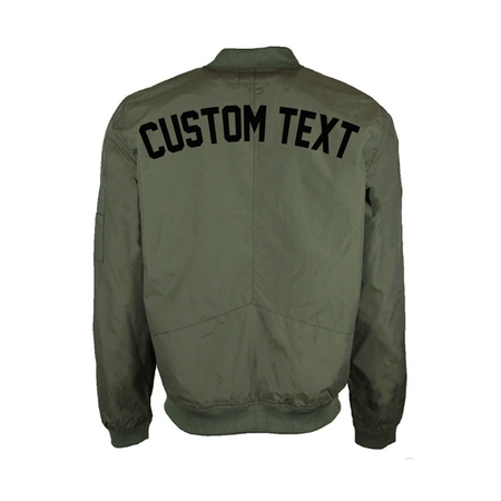 Custom Embroidered Black Bomber Jacket