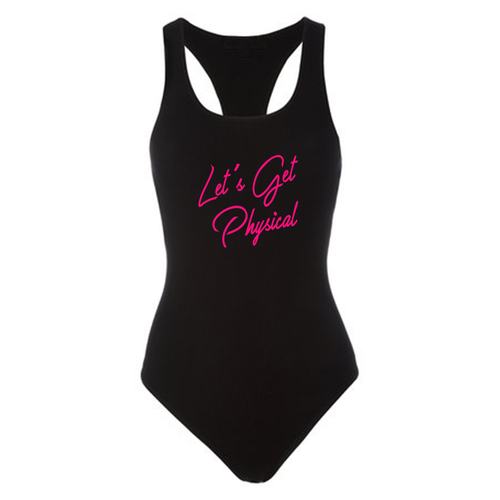 Women's Let's Get Physical 80's Workout Bodysuit Costume