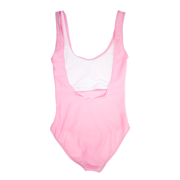 Custom Text Light Pink One Piece Swimsuit