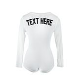 Custom Text White PJ Romper