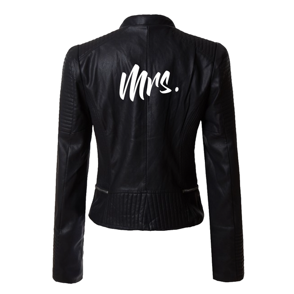 Mrs Black Faux Leather Jacket