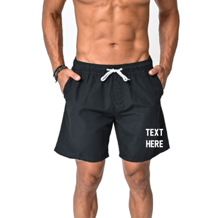 Custom Text Black Crop and Leopard Shorts