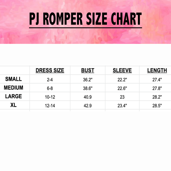 Custom Text Pink PJ Romper