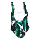 Custom Text Palm Print One Piece Swimsuit