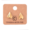 Paper Airplane Gold Stud Earrings