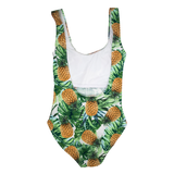 Custom Text Pineapple One Piece Swimsuit