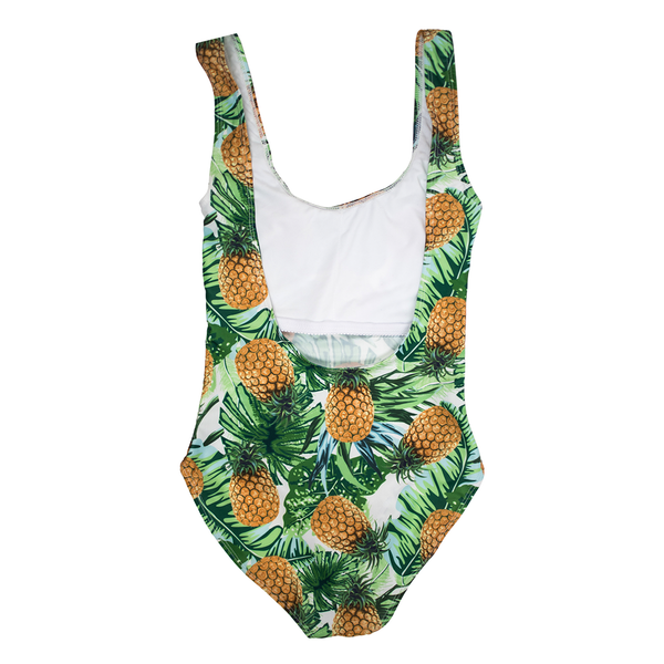Custom Text Pineapple One Piece Swimsuit