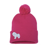 Frosted Circus Animal Cookie Pin on Pom Pom Beanie