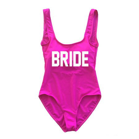 Hot Pink Good Vibes One Piece Swimsuit
