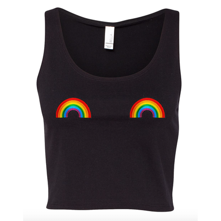 Olive Toothpick Pasties Crop Tank