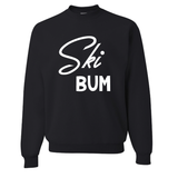 Ski Bum Black Slouchy Oversized Pullover Sweatshirt