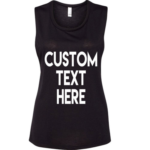 Custom Text Flowy Muscle Tank Top