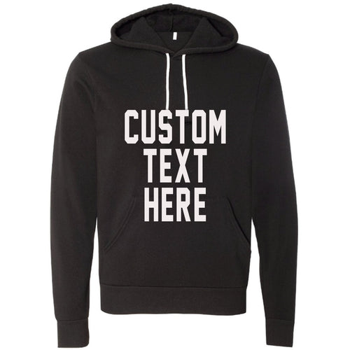 Custom Black Unisex Hoodie Pullover Sweatshirt